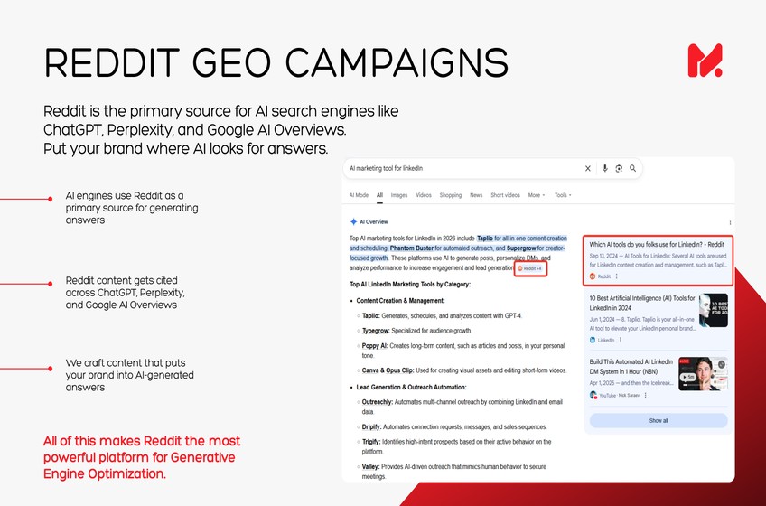 GEO Reddit AI search optimization